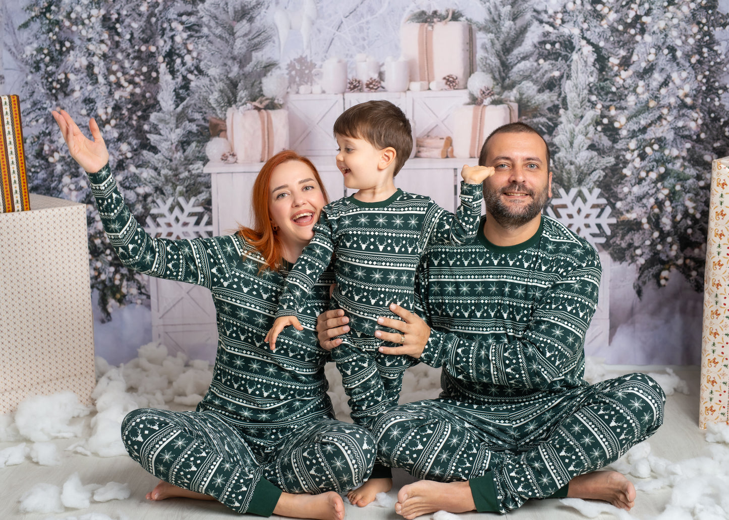 Snowflake Snuggles Forest Biome Christmas WOMEN 2-Piece PJs