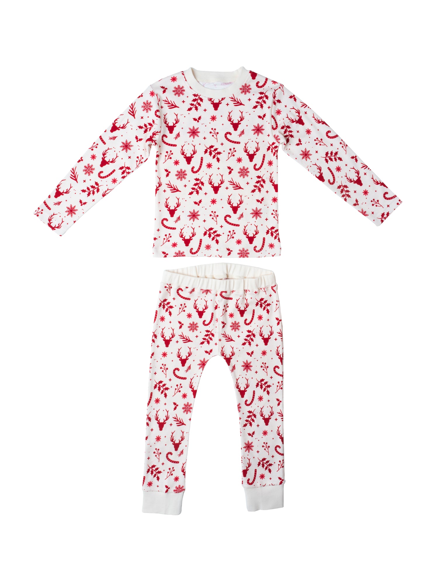 Deerest Dreams Sea Salt Christmas 2-Piece PJs KIDS