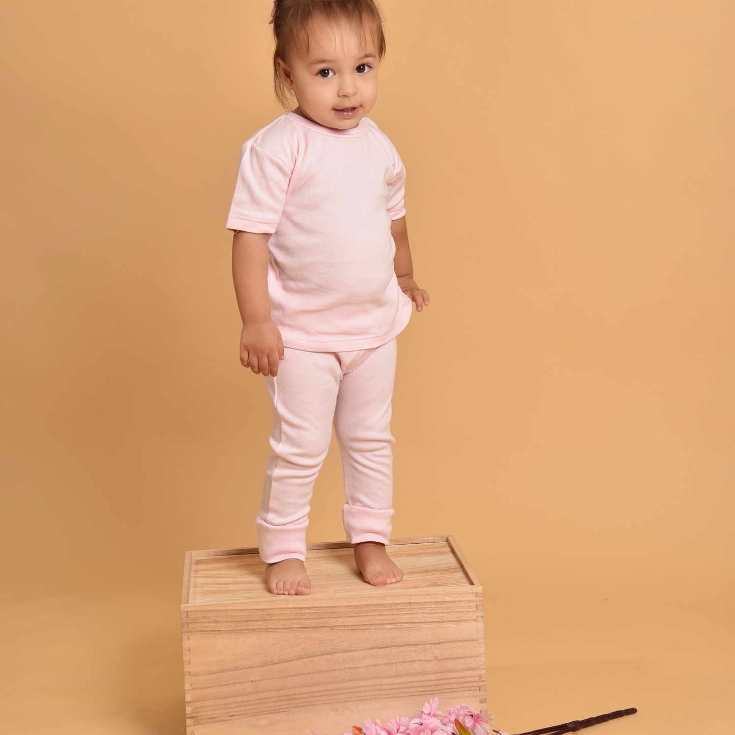 Cherry Blossom Pink Organic 2-Piece PJs Set