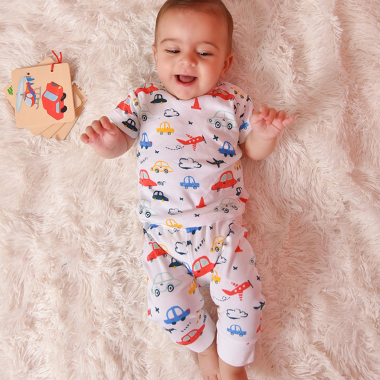 Car and Plane Adventure Organic 2-Piece PJs Set