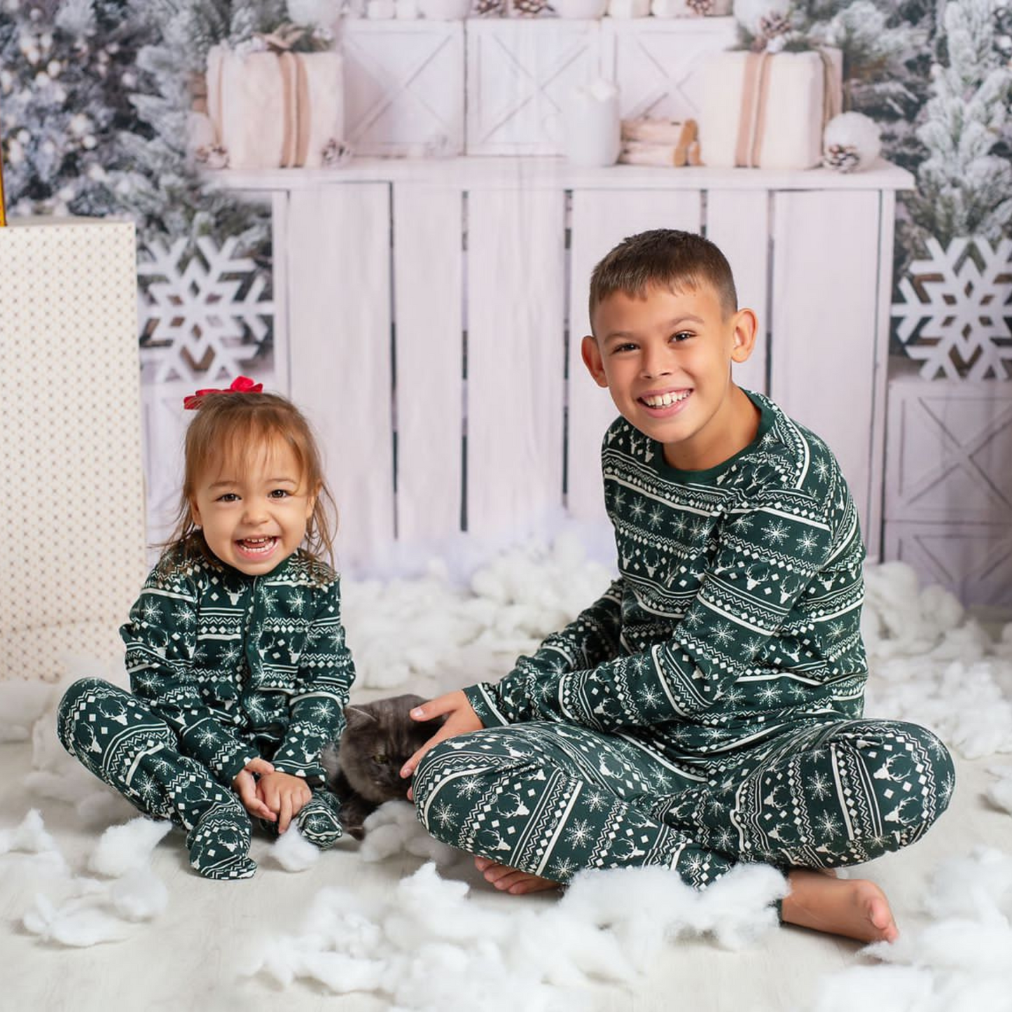 Snowflake Snuggles Forest Biome Christmas 2-Piece PJs KIDS