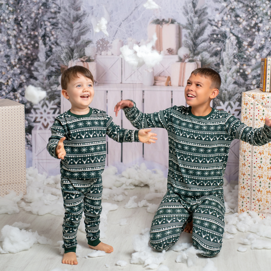 Snowflake Snuggles Forest Biome Christmas 2-Piece PJs BABY